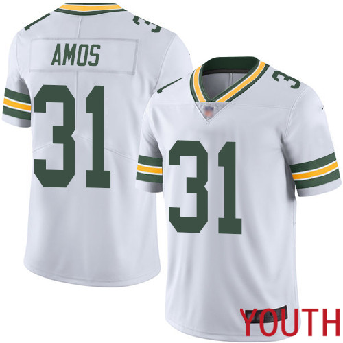 Green Bay Packers Limited White Youth #31 Amos Adrian Road Jersey Nike NFL Vapor Untouchable->youth nfl jersey->Youth Jersey